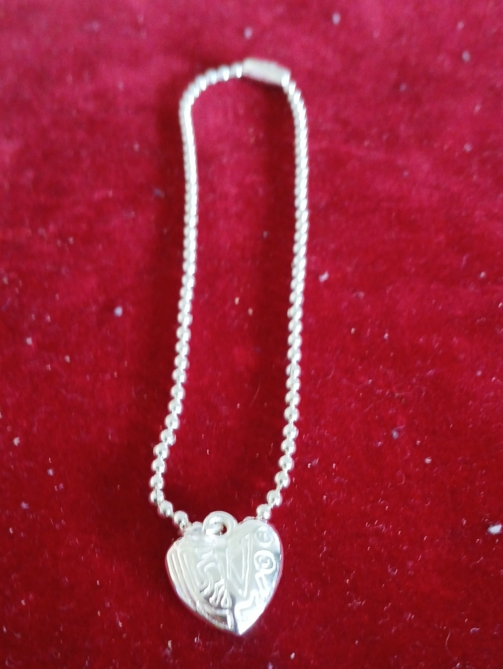 Silver Heart Pendant Chain - Silver